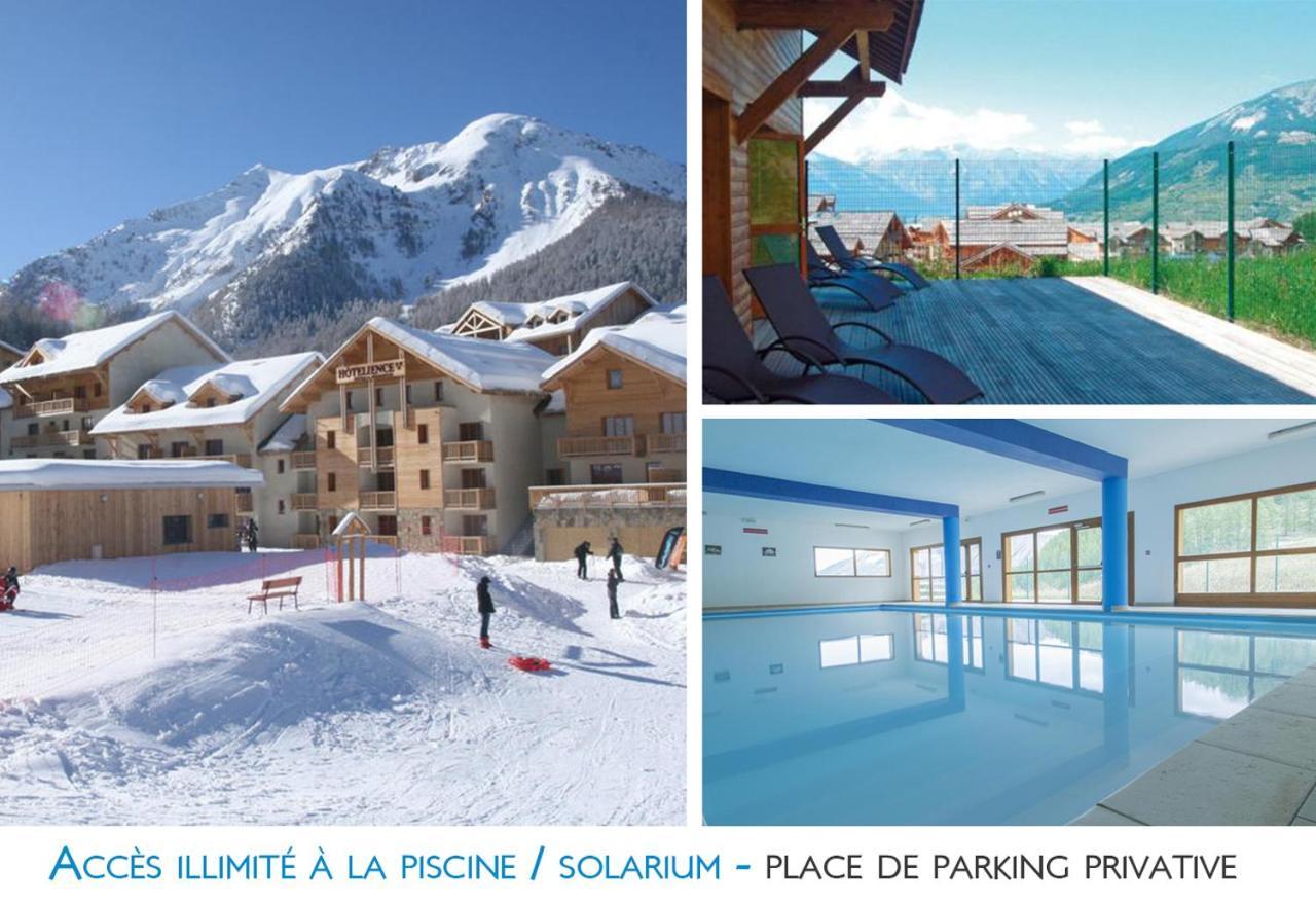 Les Orres 1800 Appartement 4 P Jacuzzi Balneo Prive Vue Piste Piscine Residence Kültér fotó